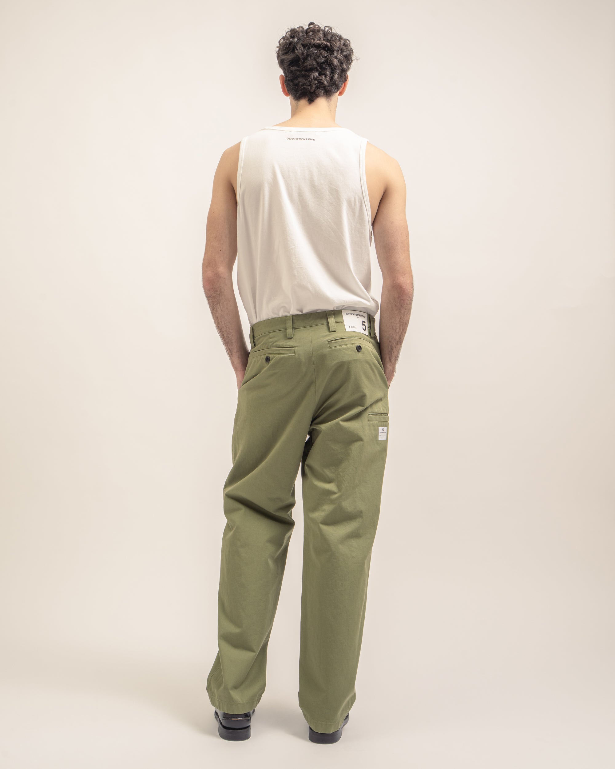 Ant gabardine wide-leg trousers