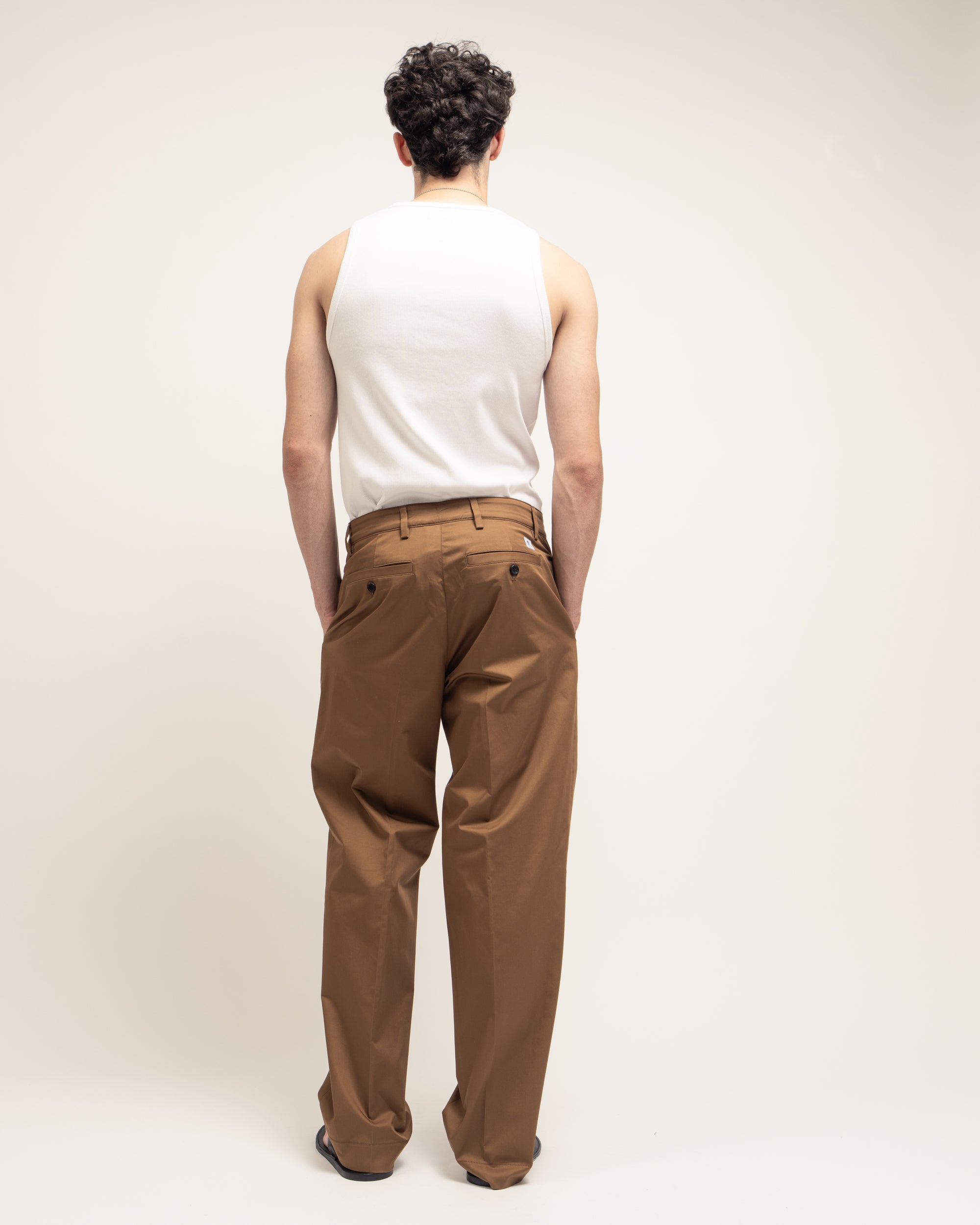 E-motion stretch gabardine wide-leg trousers