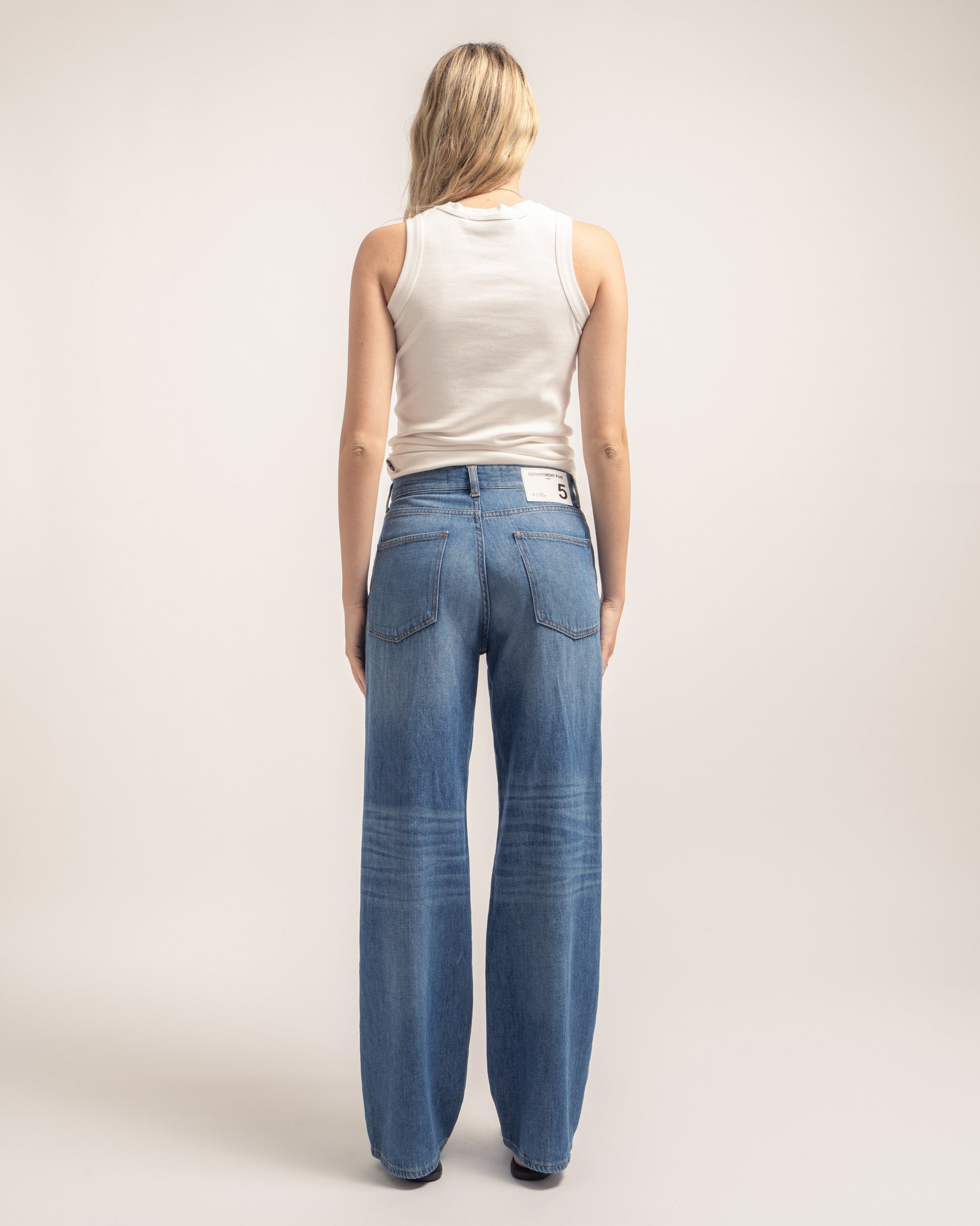 Pop jeans wide leg in firm denim