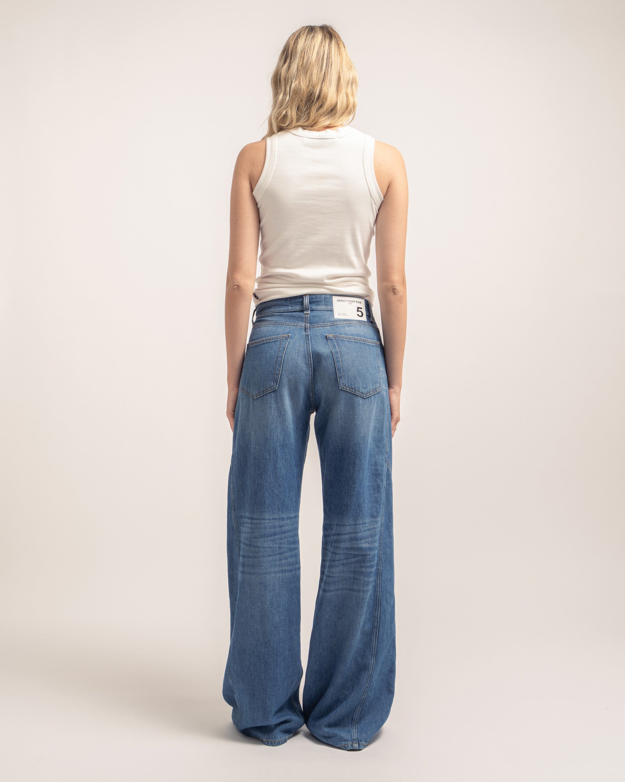 Resort wide-leg denim jeans